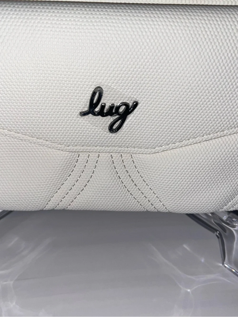 Lug Blitz Matte Luxe Vegan Leather White wristlet / new with slight imperfection